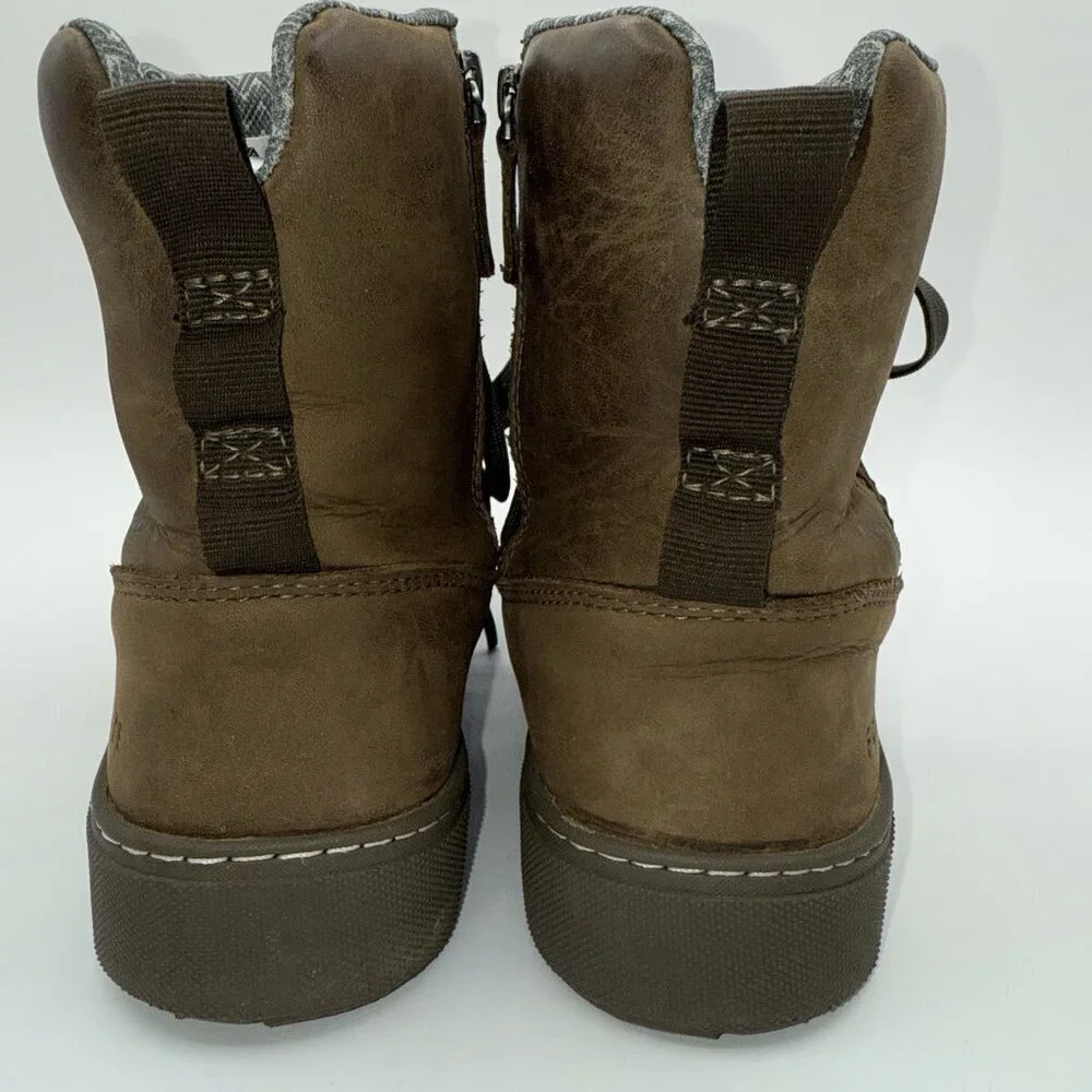 Forsake Lucie Boot Brown Waterproof Leather Size 6.5 Outdoor Sneaker Side Zip